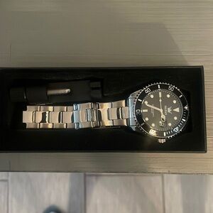 Olevs black men's wrist watch